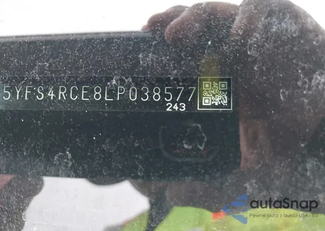 2020 Toyota Corolla Se Nightshade Edition from USA, damaged, VIN 5YFS4RCE8LP038577